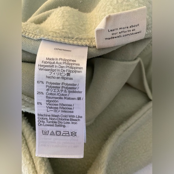 Madewell (Re)sourced Side Button Relaxed Pullover Sweatshirt Faded Seagrass - Picture 8 of 10